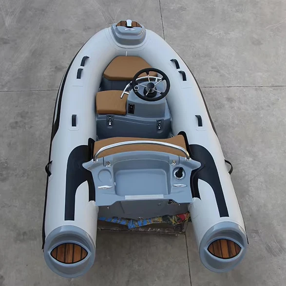 10FT RIB Rigid Hull Inflatable Dinghy CE Certified Center Console  PVC Fiberglass Boat For Offshore Fishing Diving Water Sport