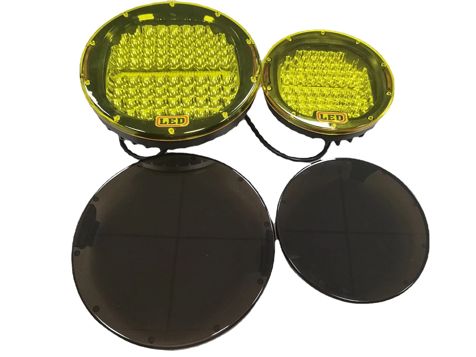 7 in 9 inch Led Driving Light Cover Spotlights Headlight Cover Round Yellow/Black/Clear Protector Shade for Car ATV Truck SUV