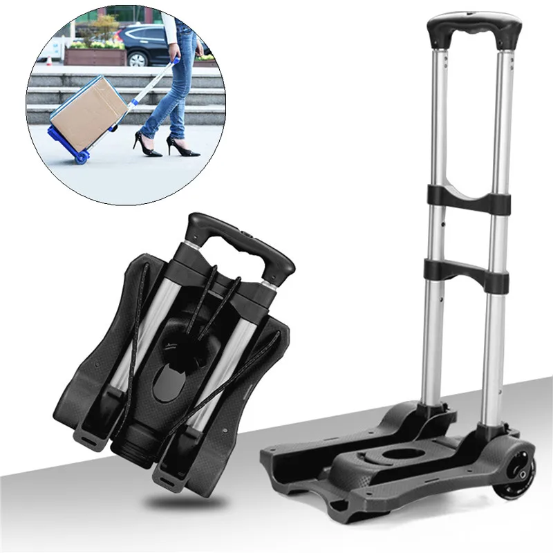 Heavy Duty Foldable Hand Sack Wheel Trolley Folding Truck Barrow Cart Travel Luggage Shopping Cart Portable