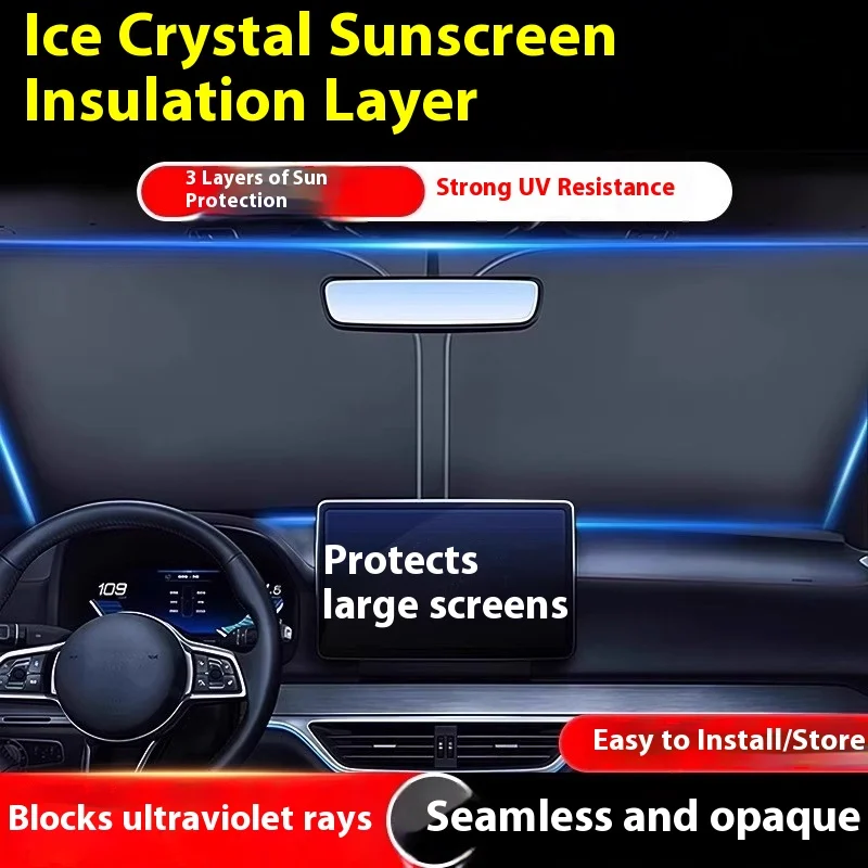 الزجاج الأمامي ظلة سيارة قناع النافذة الأمامية الشمس الظل غطاء ل Genesis GV60 GV70 GV80 2023 2024 المظلة اكسسوارات #5