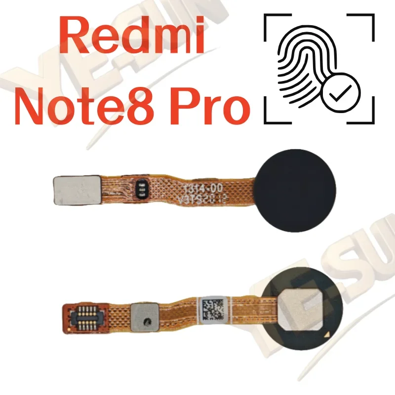 

For Xiaomi Redmi Note8 Pro Fingerprint Sensor Home Return Key Menu Button With Side Power On Off Flex