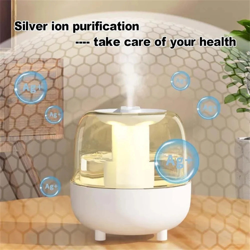4L Air Humidifier 2 Spray Nozzle Mode Mist Maker Perfume Aroma Diffuser Home Office Large Capacity Color Night Light Purifier image 4
