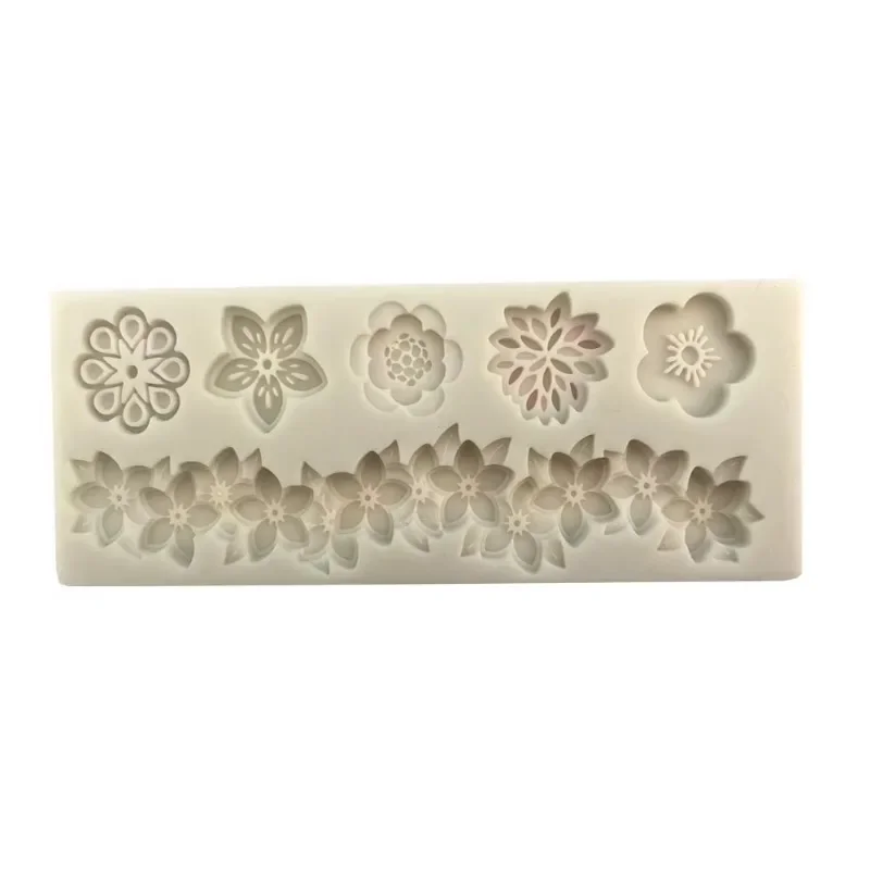 Flowers A Variety of Fondant Silicone Mold DIY Cake Circumference Flower Bunch Soft Candy Mould