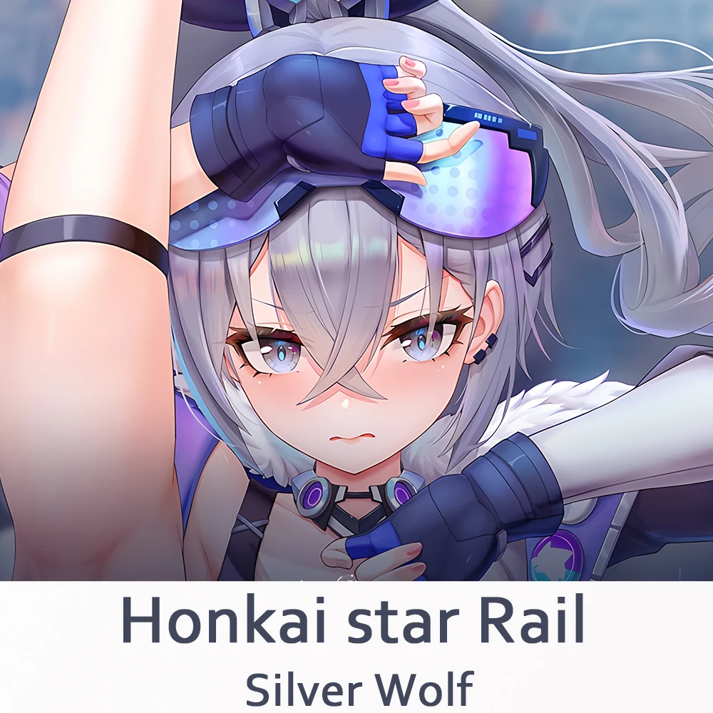 

Honkai star Rail Silver Wolf Dakimakura Pillowcase Double-sided Print Hugging Body Bedding Pillow Cover Case Dropshipping