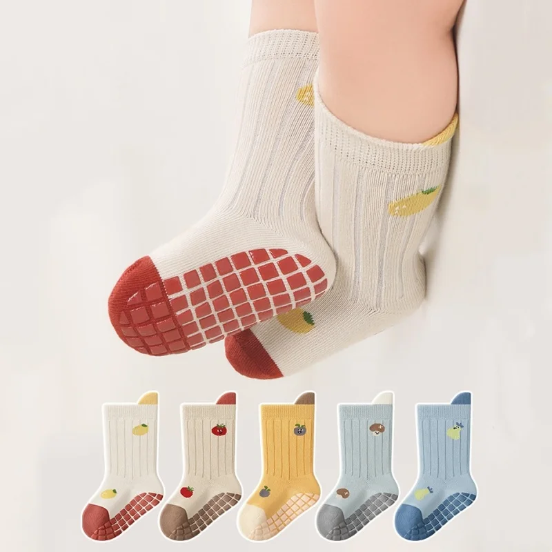

Children's Floor Socks For Girls Boys Autumn Winter Baby Toddler Sock Non-slip Cartoon Print Indoor Kids Boy Girl Sock 0-5Years
