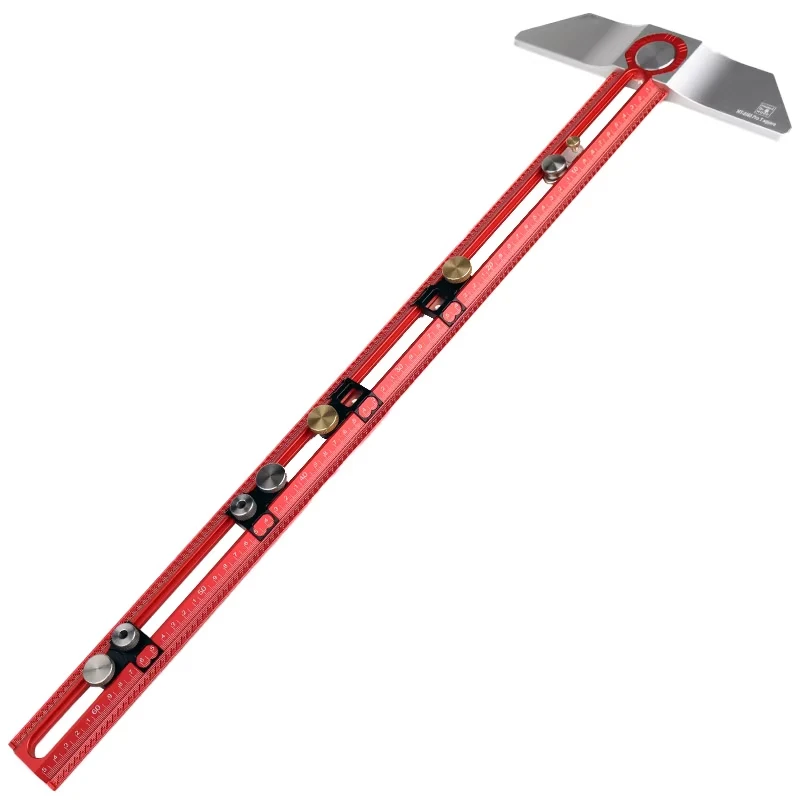 MT-2465 Pro Carpentry Marking Ruler Drawing Ruler T-Square Carpentry Measuring Tool Ruler 600MM/400MM Measuring Range