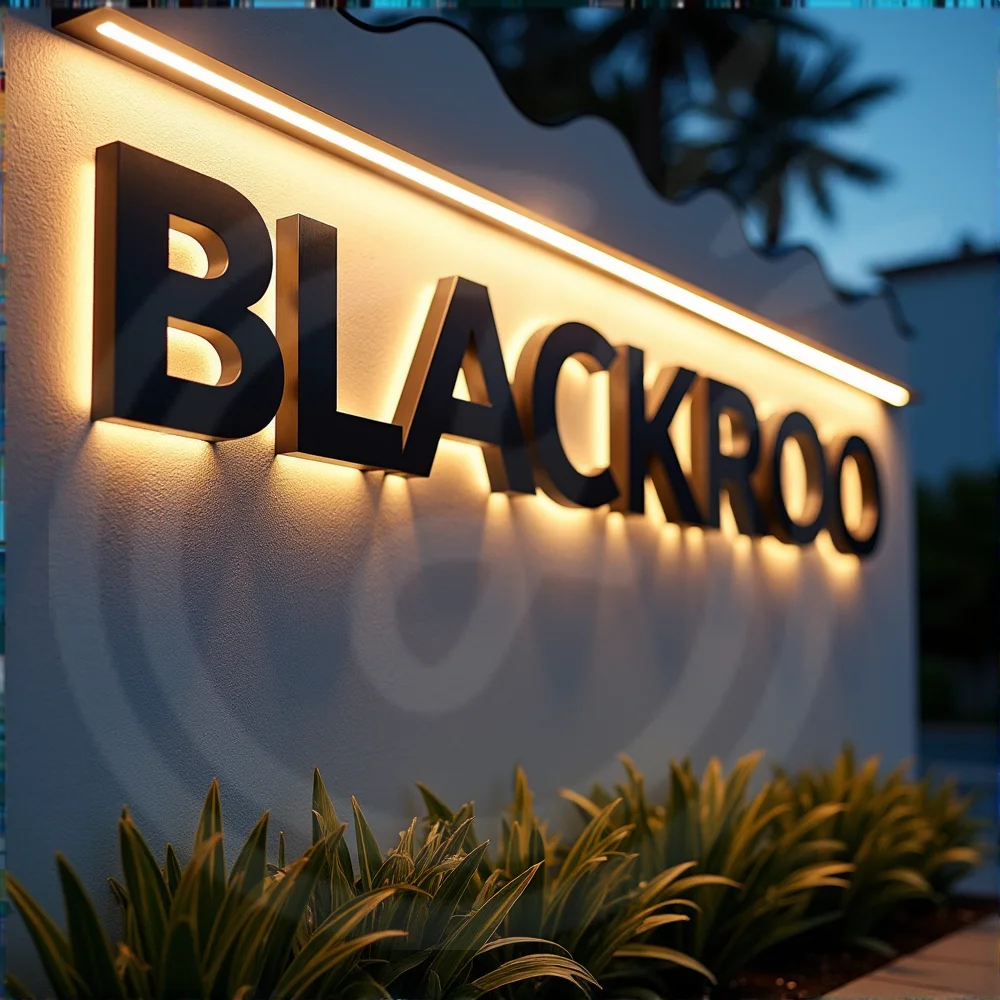 

Custom 3D LED Backlit Metal Letters Illuminated Sign Light Up for Outdoor Business Storefront Waterproof Advertising Signage