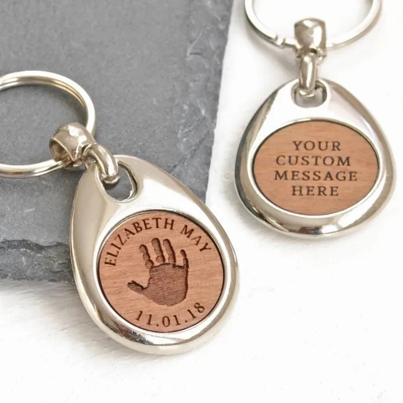Baby Handprint Childrens Footprint Keyring, Gift for New Grandparent,  Gift for New Parents, New Dad Gift, Newborn Keepsake
