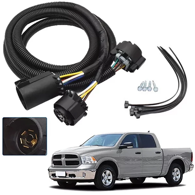 

Wire Harness 56070 7-Pin 7-Foot Extension Wire Harness for 1500/2500/3500 Trailer Accessories H9EE