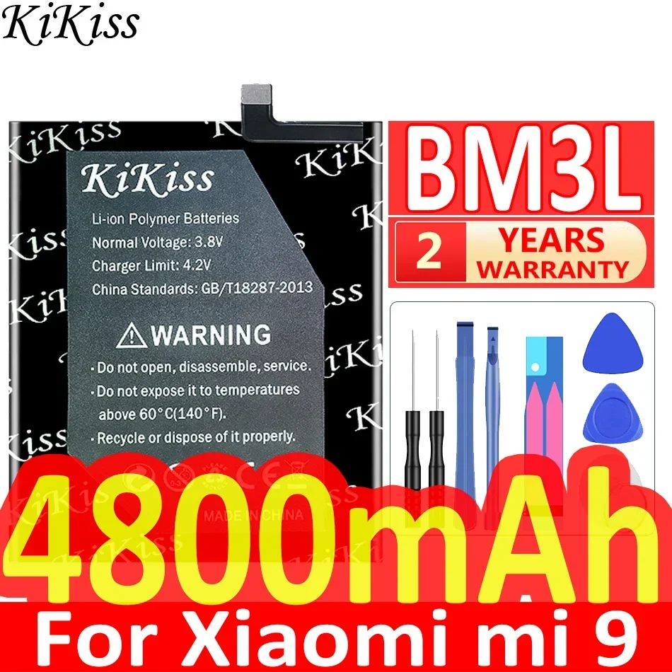 KiKiss Battery For Xiaomi Xiao mi 11/10T/10T Pro/10TPro/9 Se/9 pro/9/8/8 Lite/8Lite/Mi11 R/Mi9 SE/mi 9pro/Mi 8 Explorer/Mi8 Pro