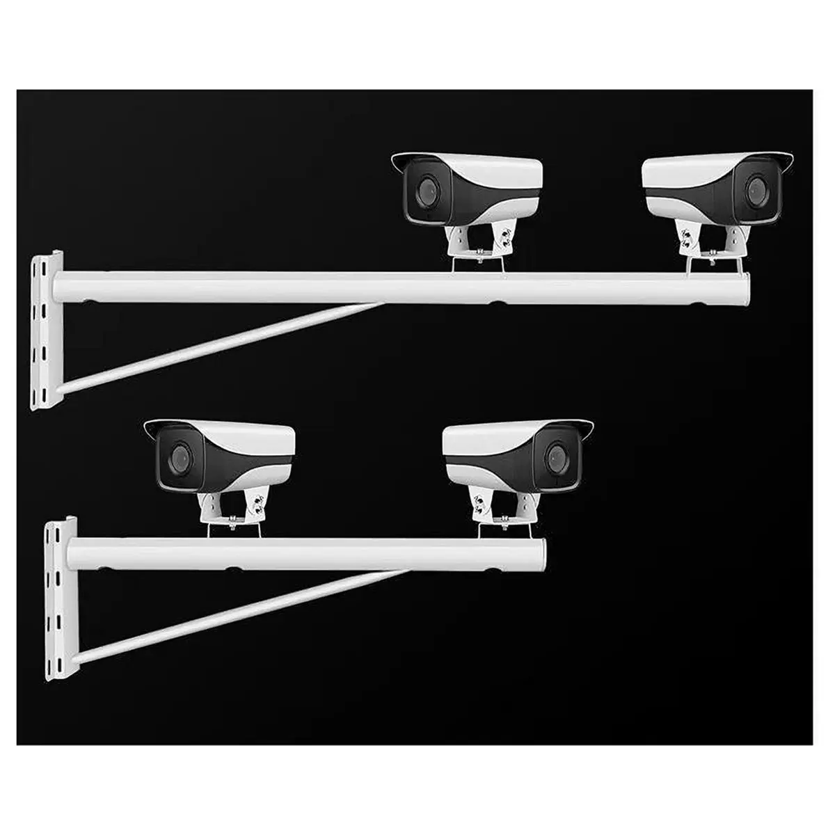 “QUALITY EXCELLE“2D Adjustable Security Surveillance CCTV Camera Mounting Bracket Head Universal Joint Bracket Crossbar Adapter