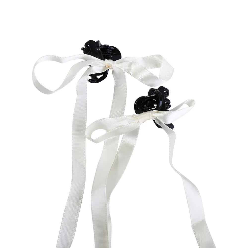 Braiding Hair Tool Ribbon Geometry Shape y2k Korean Style Headwear Girl Hair Clip Small Hair Claw Balletcore Bow Hairpin