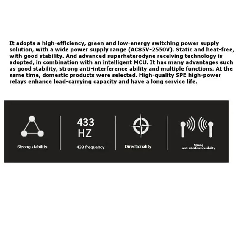 AC85V To 250V 433Mhz 30A Relay Remote Control Switch On/OFF Power Controller For Garage Door LED Light Switch