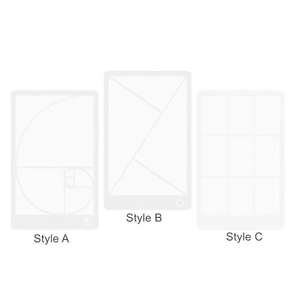 Sketch Artist Transparent Viewfinder Ruler Composition Drawing Golden Ratio Ruler Clear Acrylic Fibonacci Viewer Painting