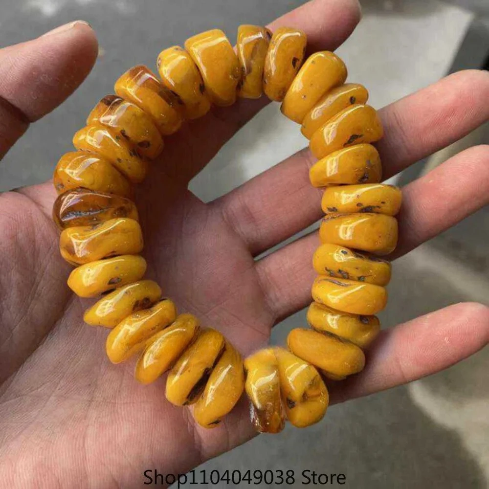 AMBER BRACELET Gift Natural Baltic Amber Beads Chunky Ladies Energy Classic Taseel Blessing Spread Christmas Elegant Dark Matter