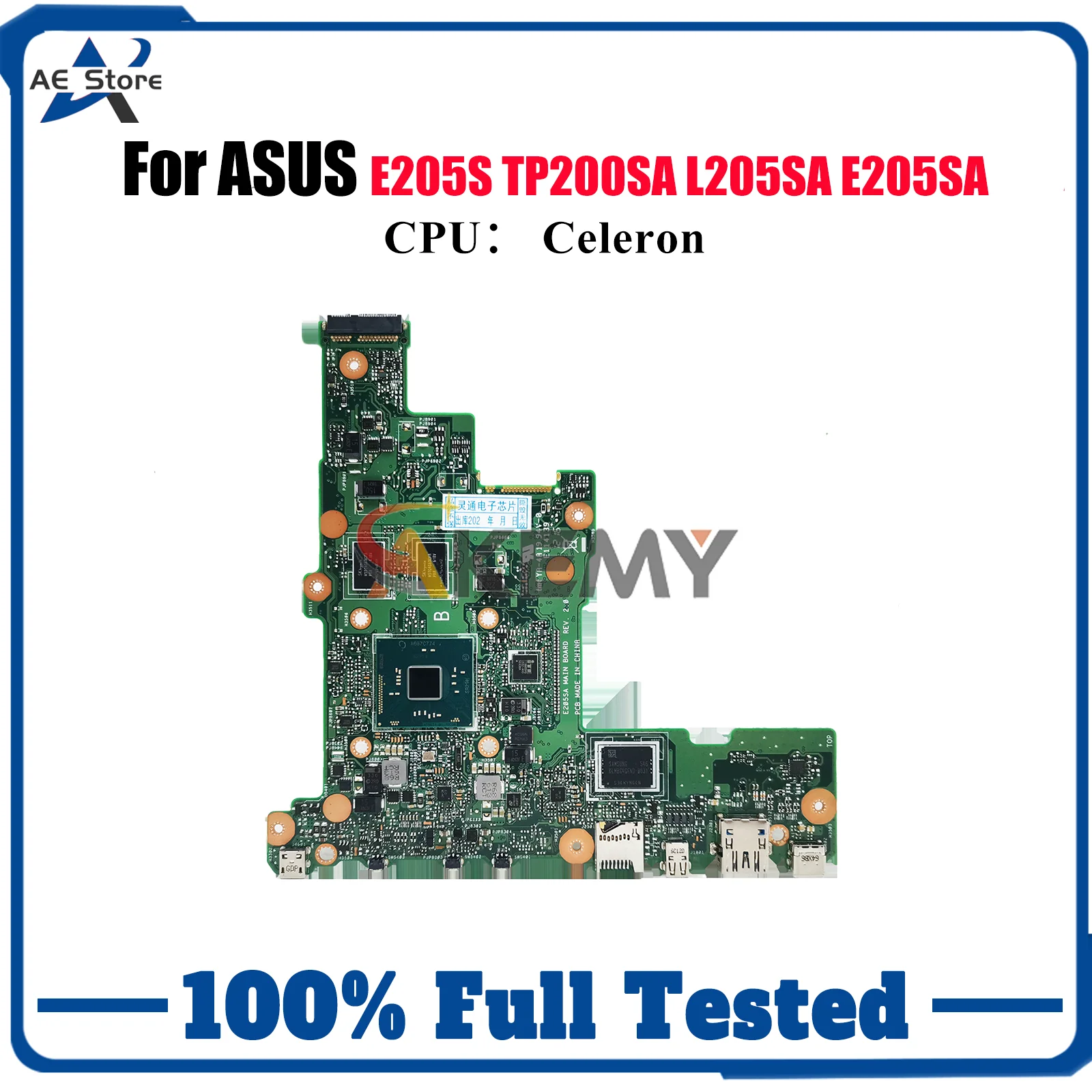 

E205SA Материнская плата для ноутбука ASUS EeeBook L205SA E205S TP200SA E205SA E205S Материнская плата для ноутбука с процессором Celeron 104% протестирована ОК