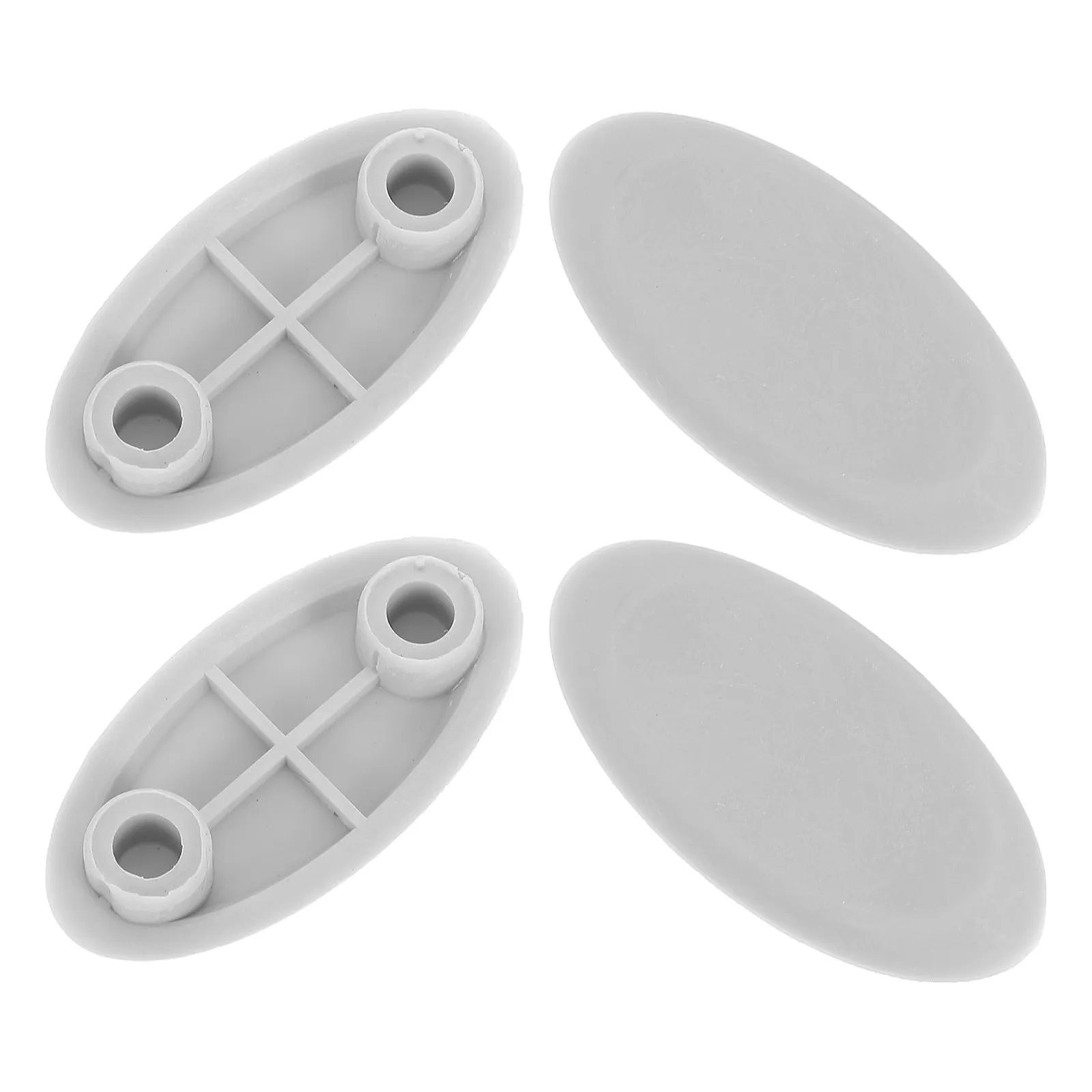 4Pack Toilet Seat Bumpers for Lid Angled Corner Fit Bidet Buffer Spacers Noise Reducing Non-Slip Toilet Seat Mounting