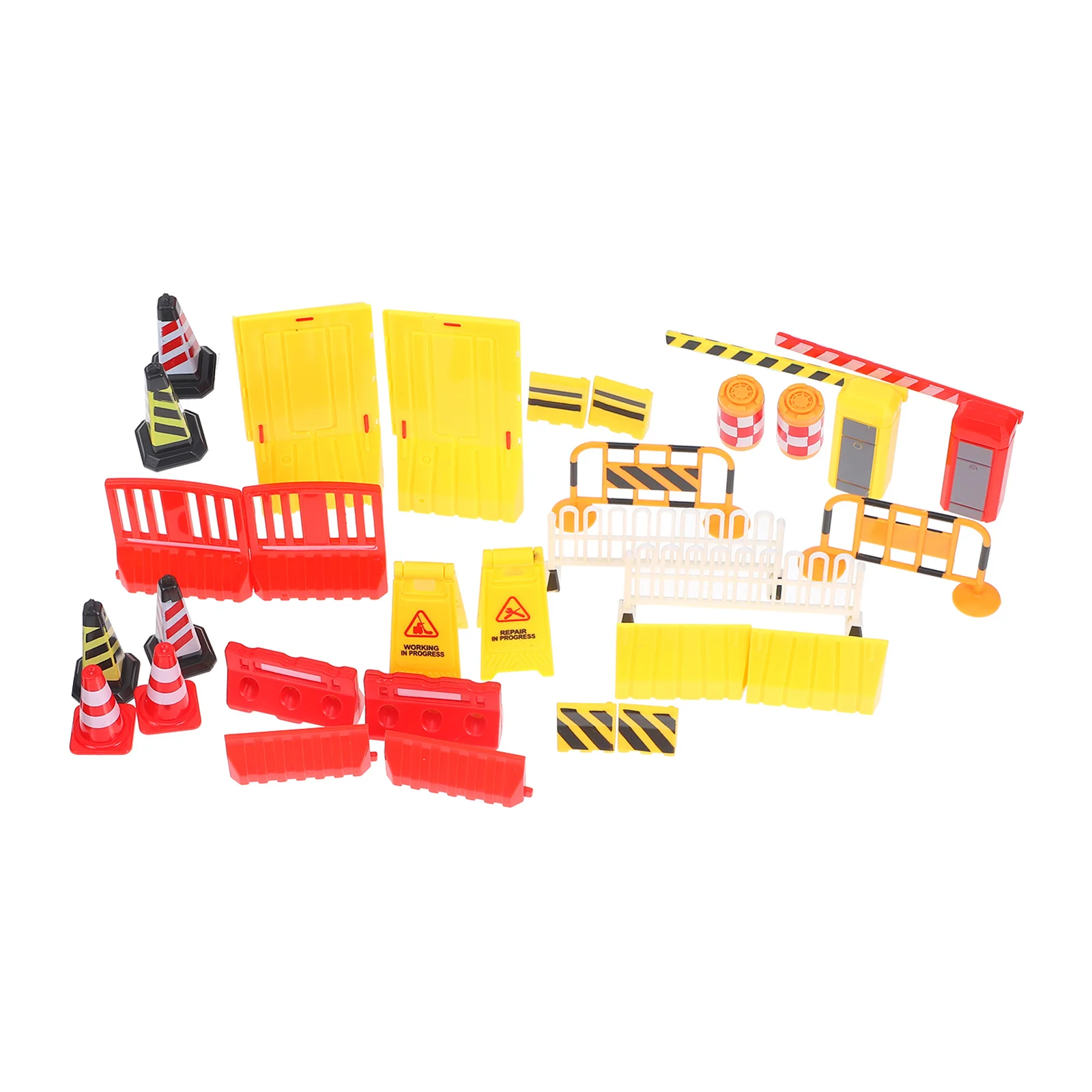 

Simulated Traffic Barricades Road Blocks outside Mini Toys Children Educational Plaything Pretend Street Sign Model Signs Fence