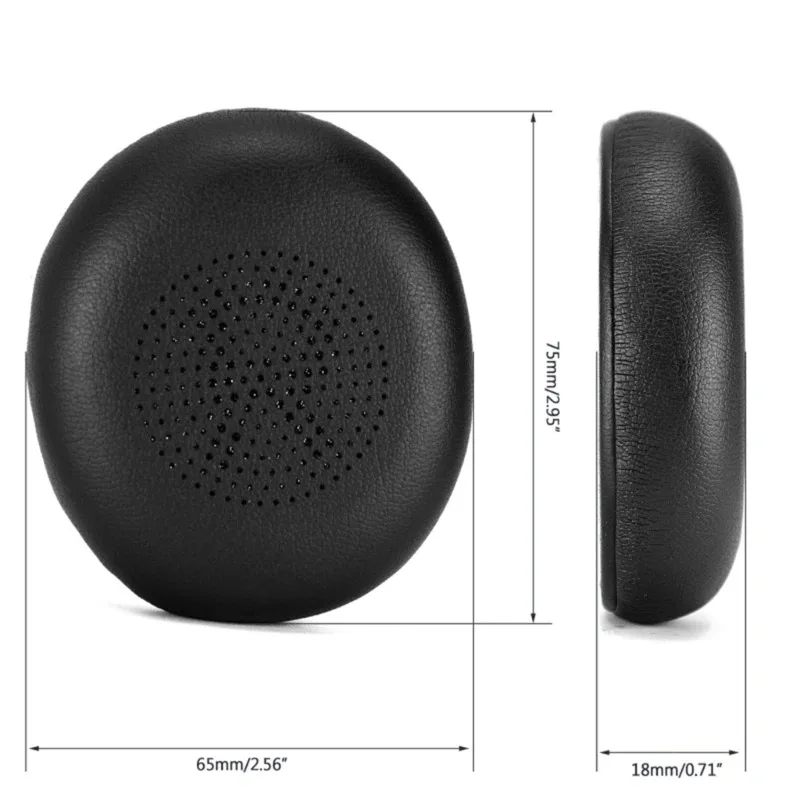 1 Pair For Jabra Evolve2 40 UC MS ELITE 45h Headphone Ear Pads Soft Leather Headphone Earpads Earmuff Replacement Cushion Cover