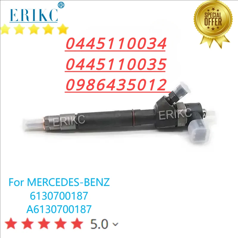 

0445110034 0445110035 Fuel Injector 0 445 110 035 Common Rail Diesel Injection Assy 0986435012 for Bosch A6130700187