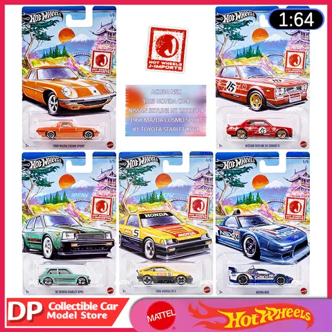 Mattel Hot Wheels a tema automobilistico - J-Imports Honda Nissan 1:64 Modellini di auto da collezione pressofusi Set Nuovo non aperto
