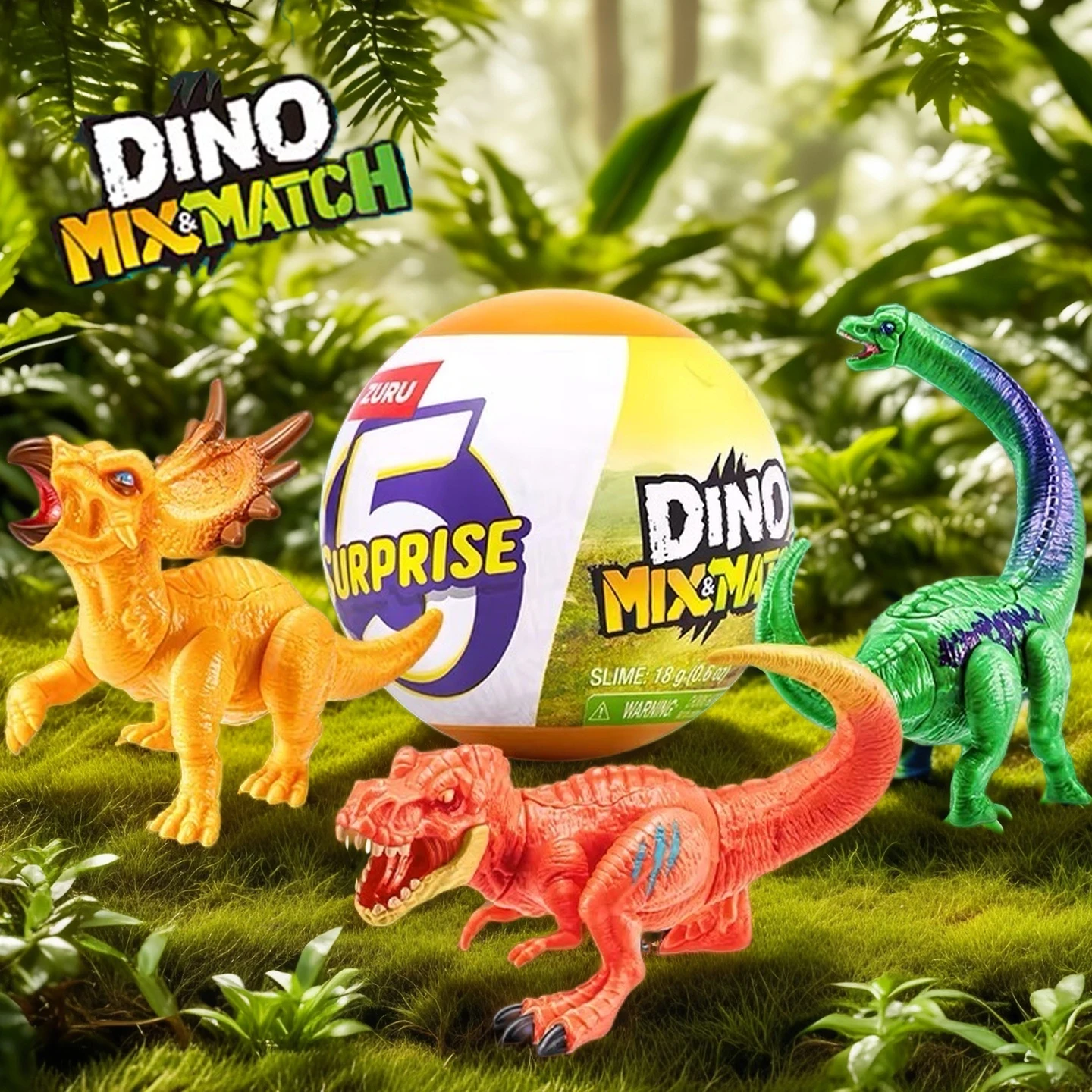 5 Surprise Dino Mix Match Dinosaur Blind Box Assembly Surprise Gift Toy for Boy