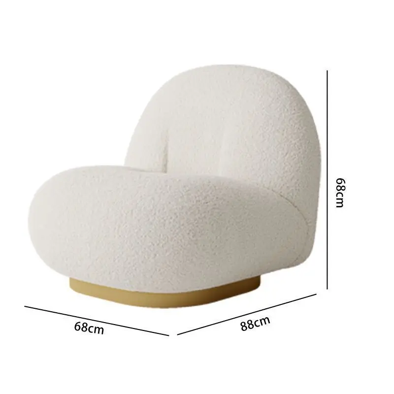 Cream wind, lamb wool sofa, special-shaped simple living room small apartment sofa