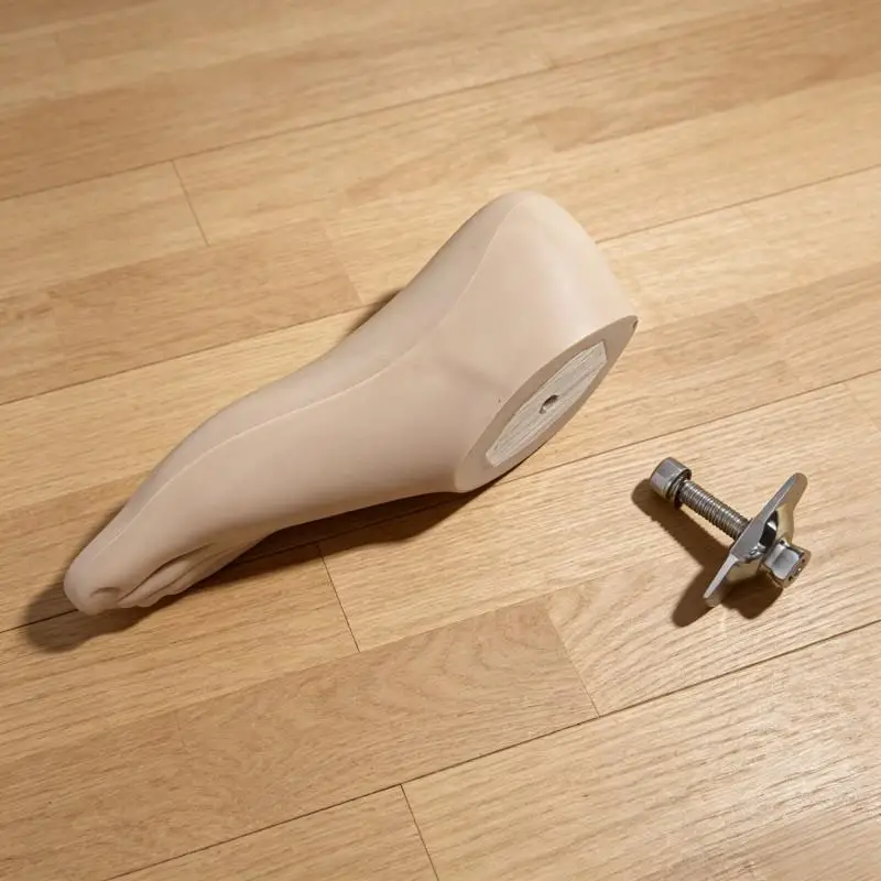 Prosthetic SACH Foot Polyurethane Foot Shell with Wooden Core Stainless Steel Ankle Joint Adapter Set 22cm-29cm Prosthesis