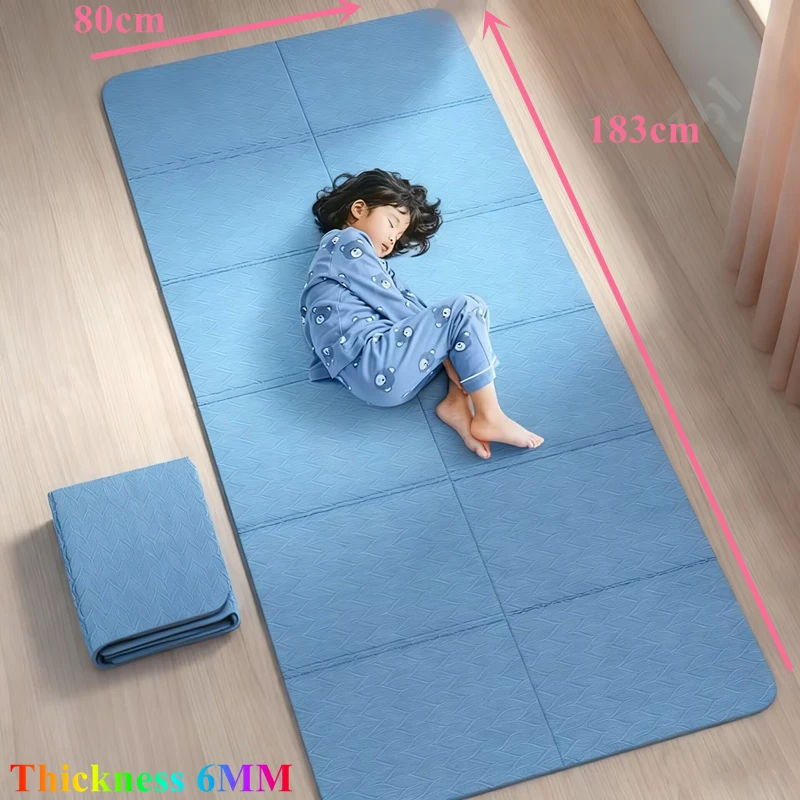 

183x80x0.6cm Yoga Pilates Floor Workouts Foldable Yoga Mat Eco Friendly Folding Travel Fitness Exercise Double Sided Non-slip