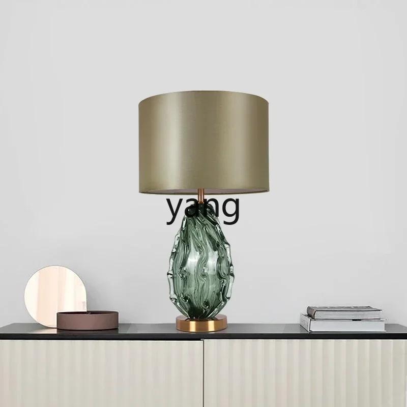 Yjq Modern Simple and Light Luxury Living Room Glass Table Lamp Creative  Bedroom Bedside Study Model Room