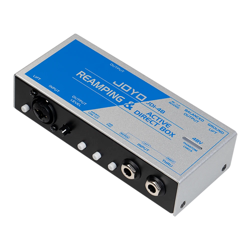 JOYO JDI-48 REAMPING and DI Functions 2 in 1 Phantom Powered 48V Active Direct Box + Passive Reamp Guitar Effects Pedal