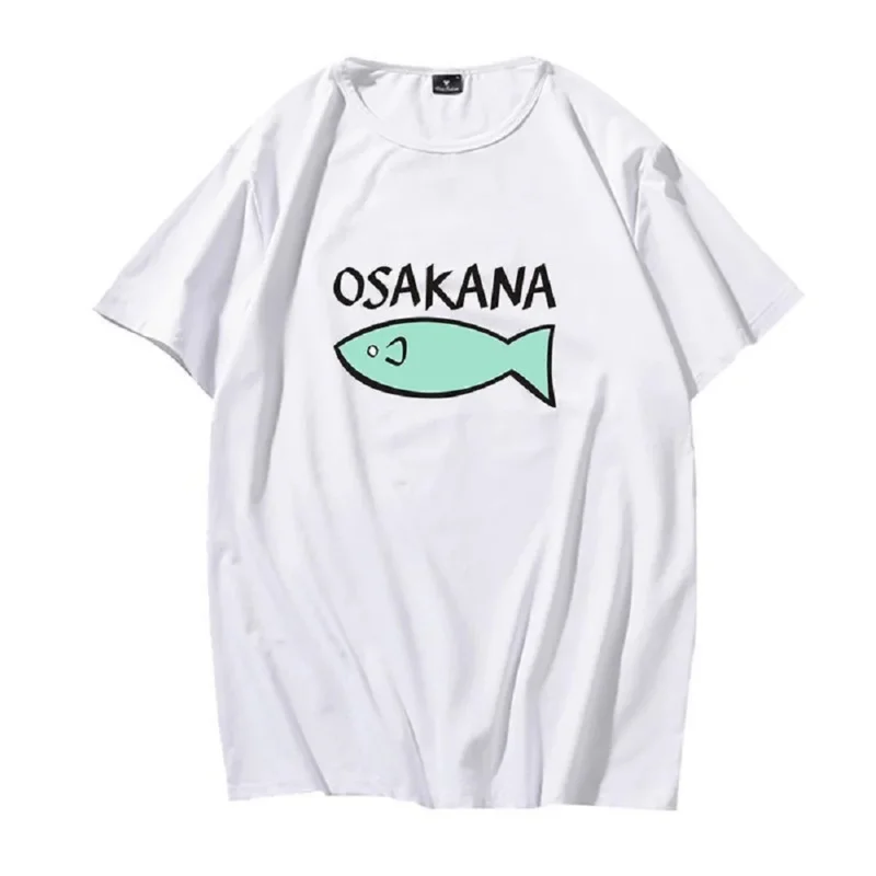 Unisex anime cos kinako Osakana cotton casual short T-shirt tee tshirt