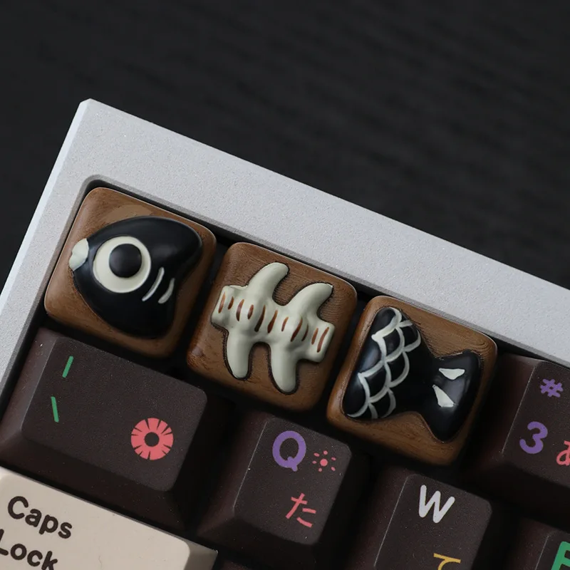 Personalized resin decompression keycap Japanese cross shaft mechanical keyboard keycap Single cute cartoon keycap
