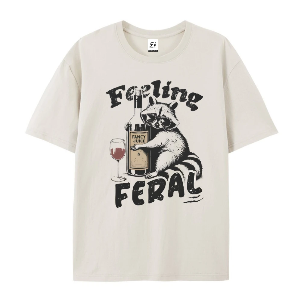 野生感 Tシャツおかしいアライグマミームグラフィック Tシャツ夏のトップ Tシャツ通気性ヴィンテージレトロ Y2K 服女性男性