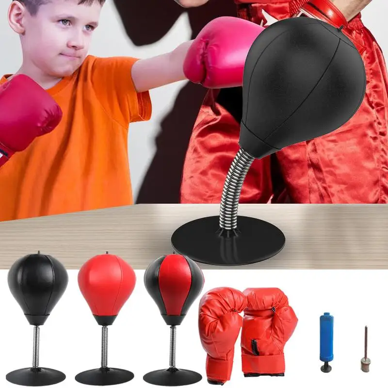 Punching Bag Desktop Punching Bag Stress Buster With Suction Cup Desk Table Boxing Punch Ball Suction Cup Reduce Tension Toys