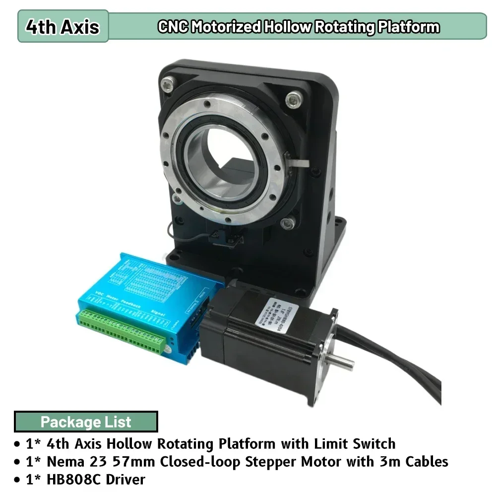 Table rotative électrique 360 degrés, quatrième axe, Servo pas à pas, précision, déplacement angulaire, axe Θ, axe R, plateau tournant motorisé