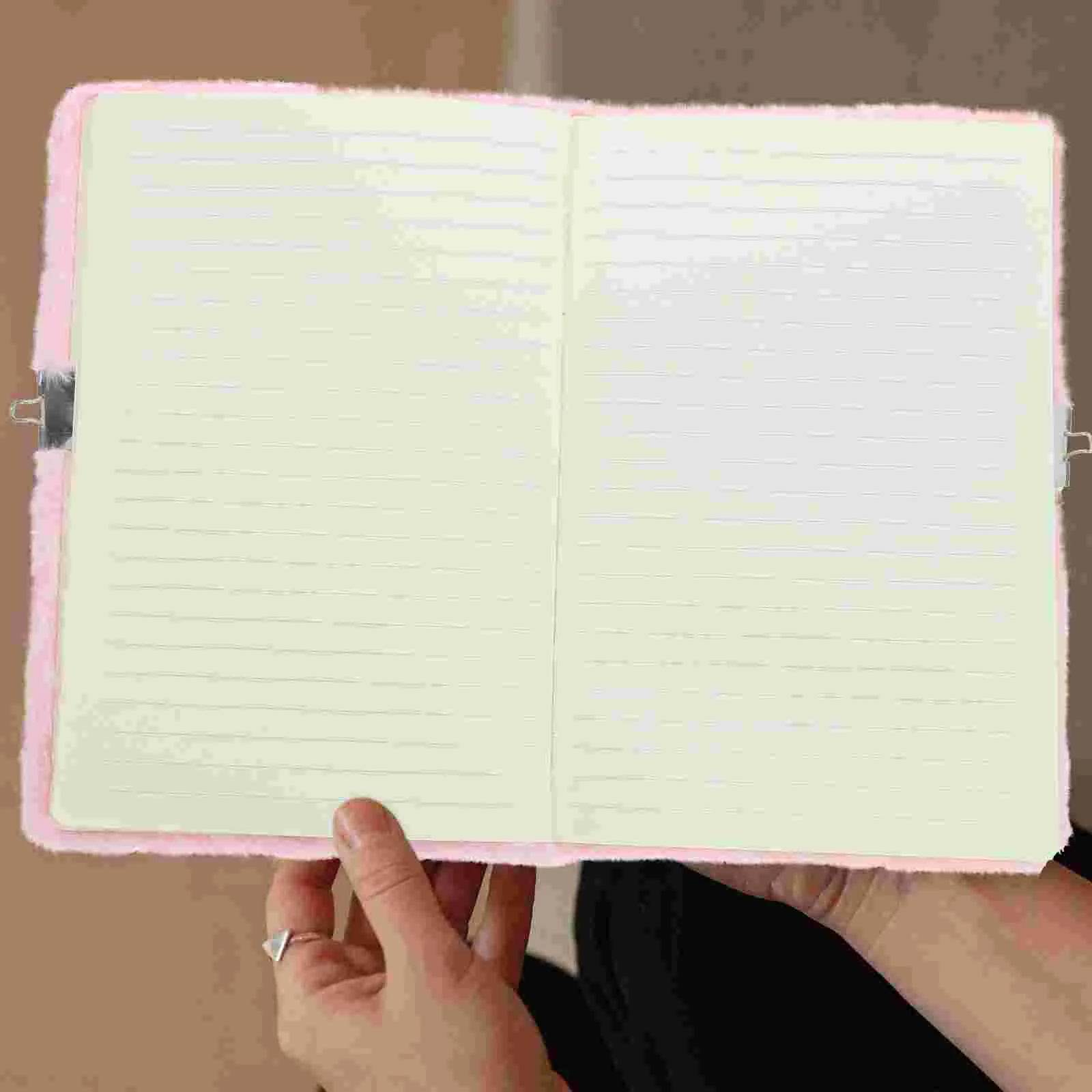 

Toys Plush Notebook Girls Gifts Cover Journal Diary with Lock for Pink Child Kid