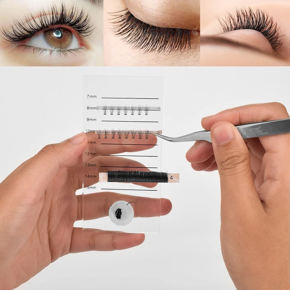 1pc Extension Board Acrylic Smooth Surface With Scale False Eyelash Holder Tool Eyelash Extension Accessories Supplies Tools