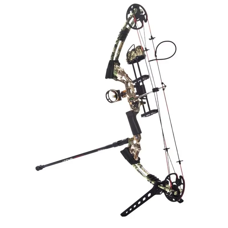 M120 Aluminum Alloy Composite Bow Set, Adjustable Pounds, Adult Outdoor Shooting Range Shooting Practice Bow and Arrow