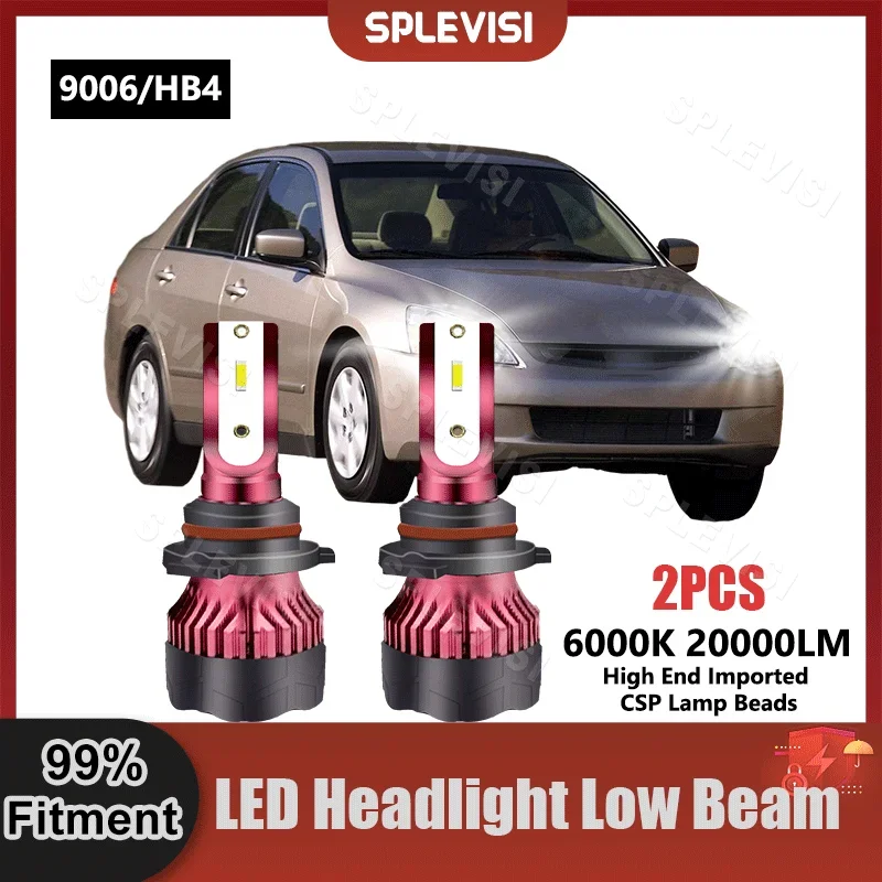 

2PCS Replace LED Headlight Low Beam Bulbs Fast Cooling 9V-36V 20000LM For Honda Accord 1997 1998 1999 2000 2001 2002 2003