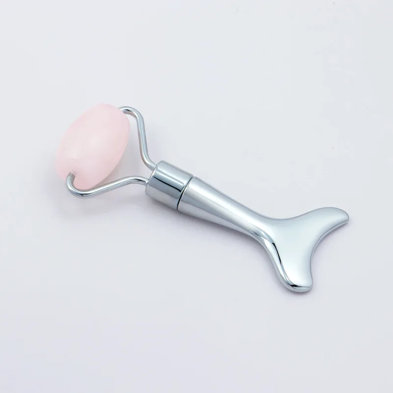 Rose Quartz Massage Roller Natural Jade Face Lifting Eye Massager Trigger Point Acupuncture Gua Sha Bar Eye Beauty Care Tools