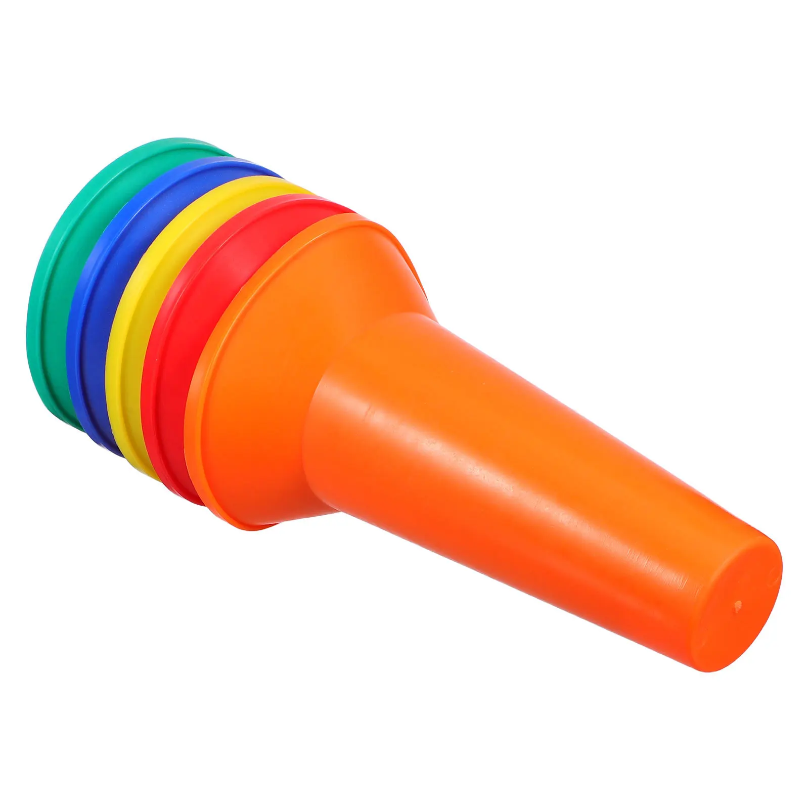 5 pçs 17cm plástico vermelho mini futebol treinamento agilidade campo marcador cones multi-funcional roadblock cones de futebol