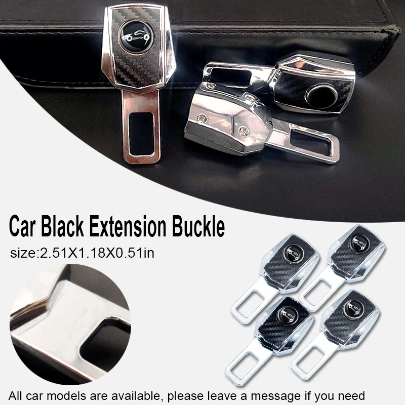 Car Seat Belt Clip Extender Alloy Seatbelt Lock Buckle Plug Auto Fastener Converter Clip Seat Belt Decor Interior Accessories