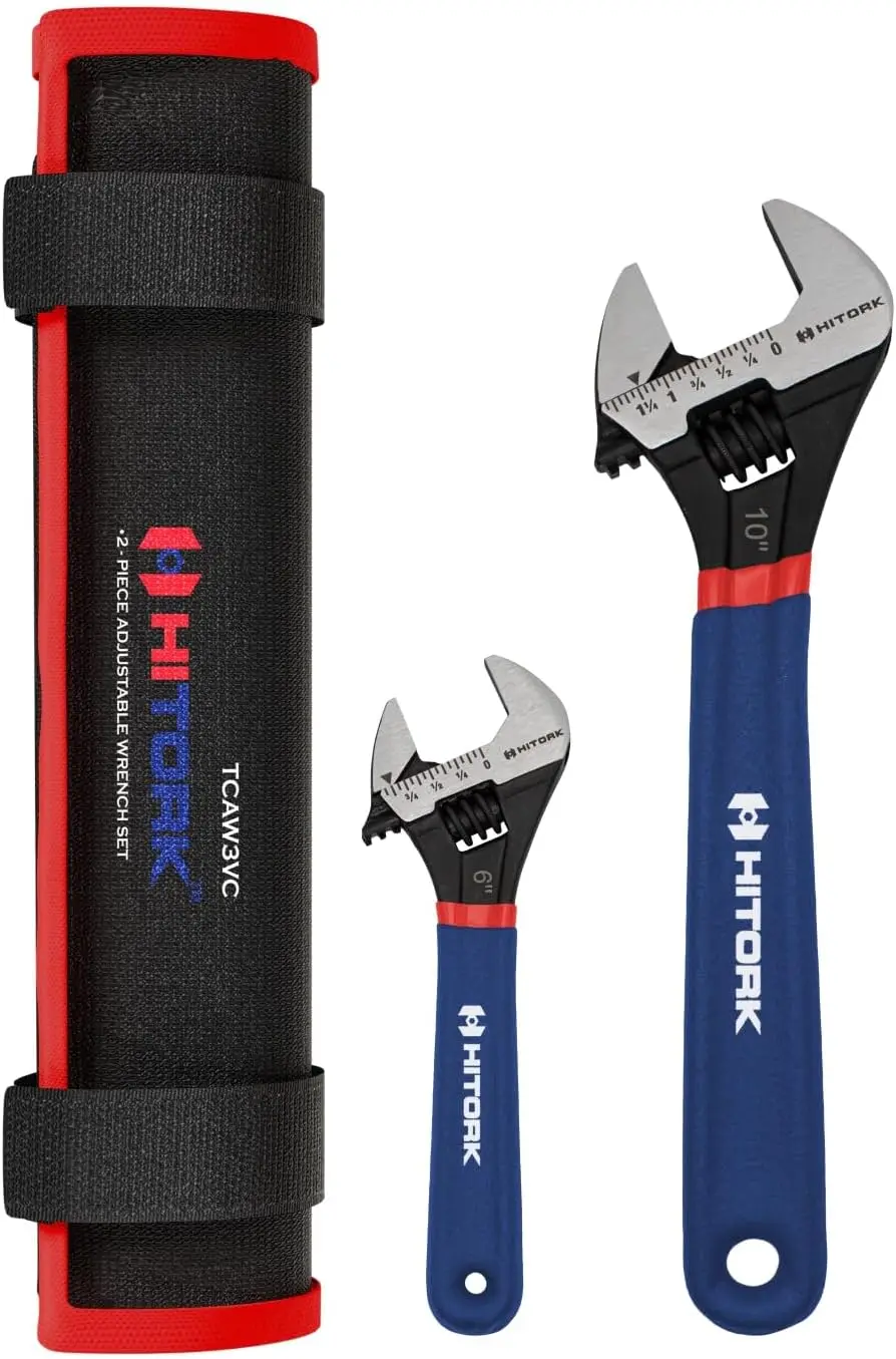 

Набор из 2 разводных ключей, 6 и 10 дюймов, сталь CRV, черное оксидное покрытие, быстрая регулировка для сантехники и мастерских