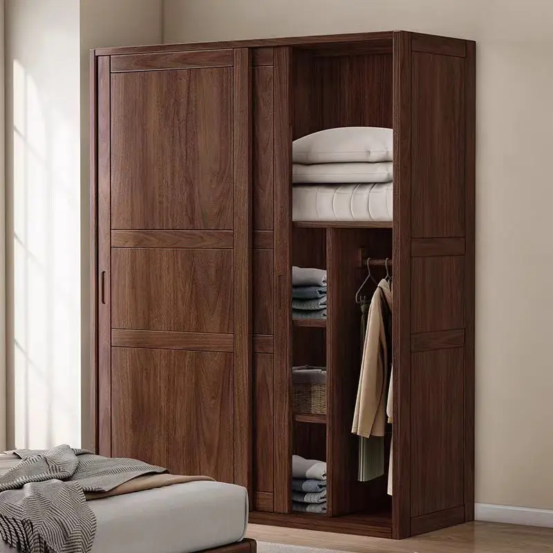 Customizable sliding door sliding door North American floor cabinet household bedroom large capacity locker wardrobe