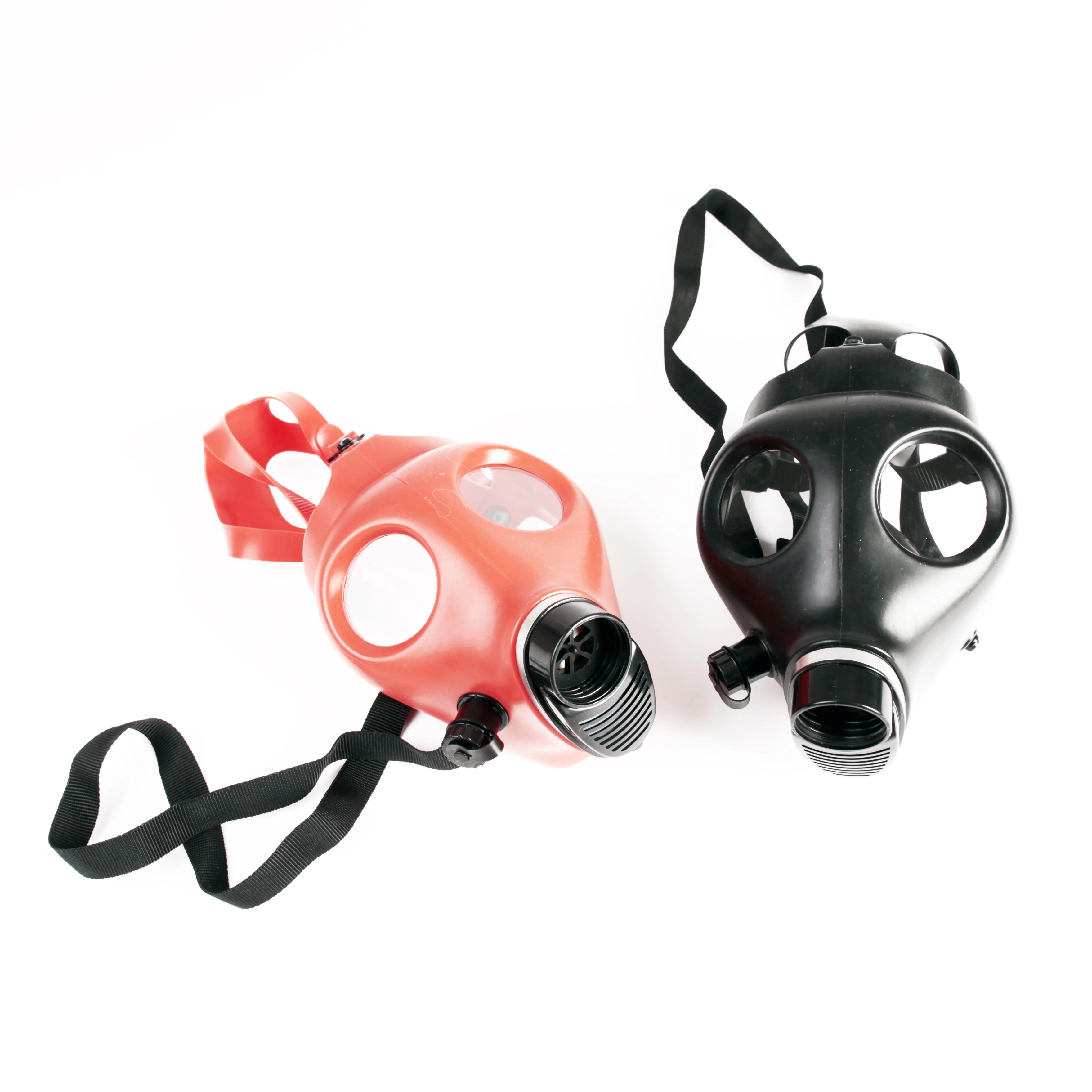 Ftshist Silica Gel Gas Mask with Latex Rubber Hood Breath Control Game Choking Headgear for Cosplay Costume Party Wear