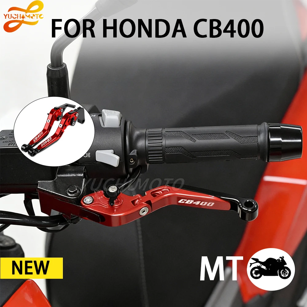 palancas de embrague de freno ajustables CNC para motocicleta empuñaduras de manillar for honda CB 400 VTEC cb400 1993-1998