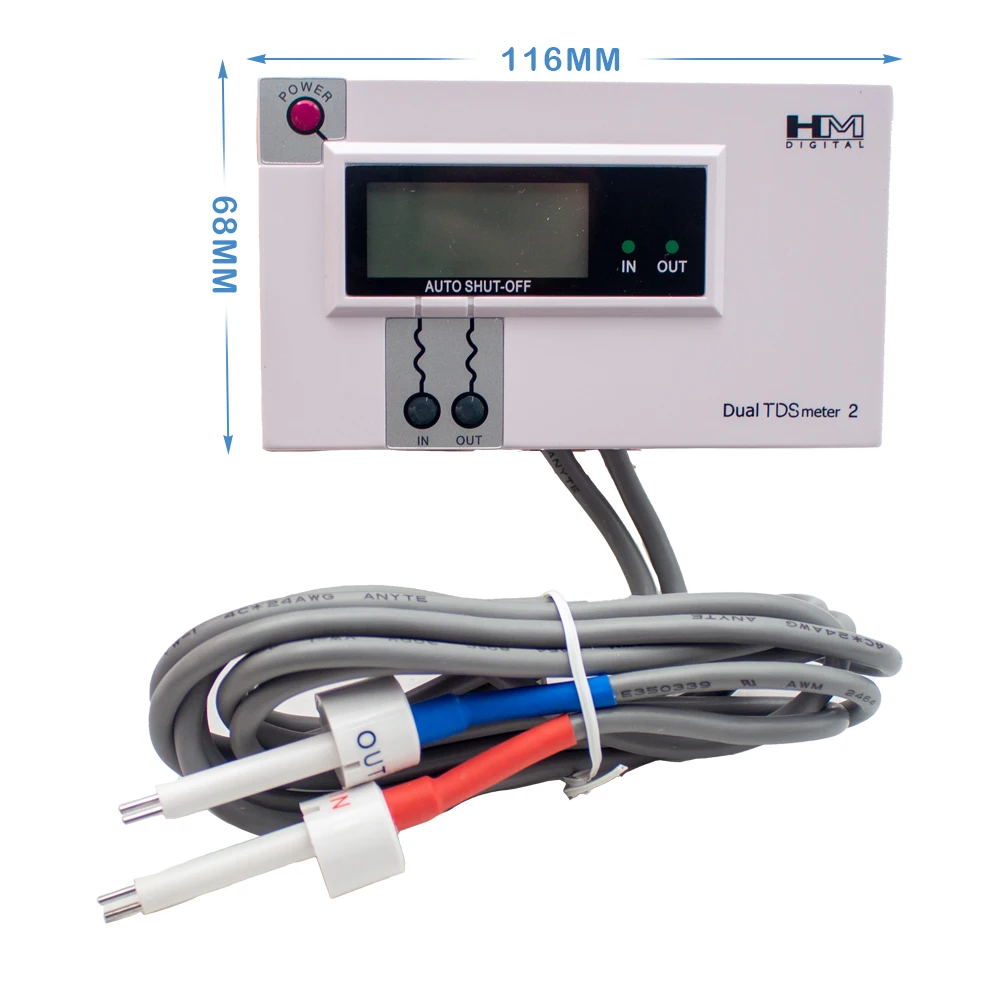 Digital TDS Qualidade de Água Tester, Dual In-Line, DM-2, Comercial, 0-9990PPM