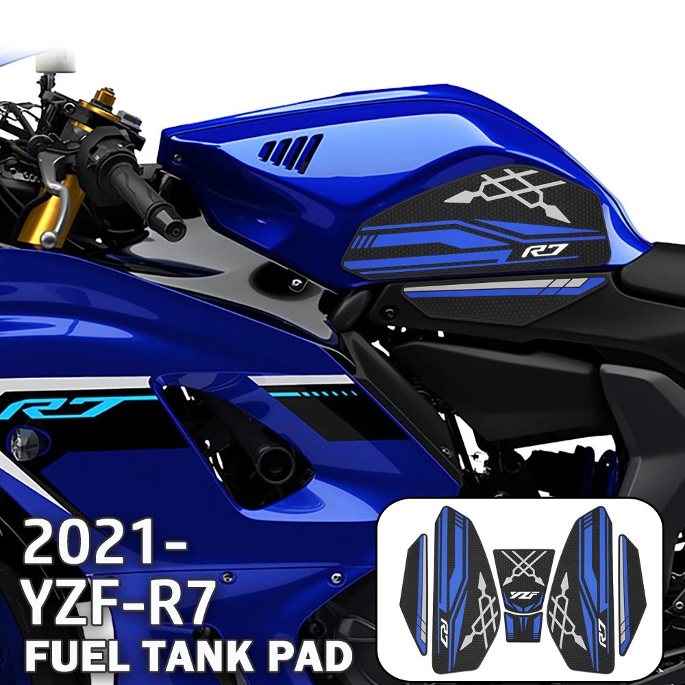 

Motorcycle Accessories Non-slip Side Fuel Tank Stickers Waterproof Pad Rubber Sticker For YAMAHA R7 YZF R7 YZF-R7 2021-2025