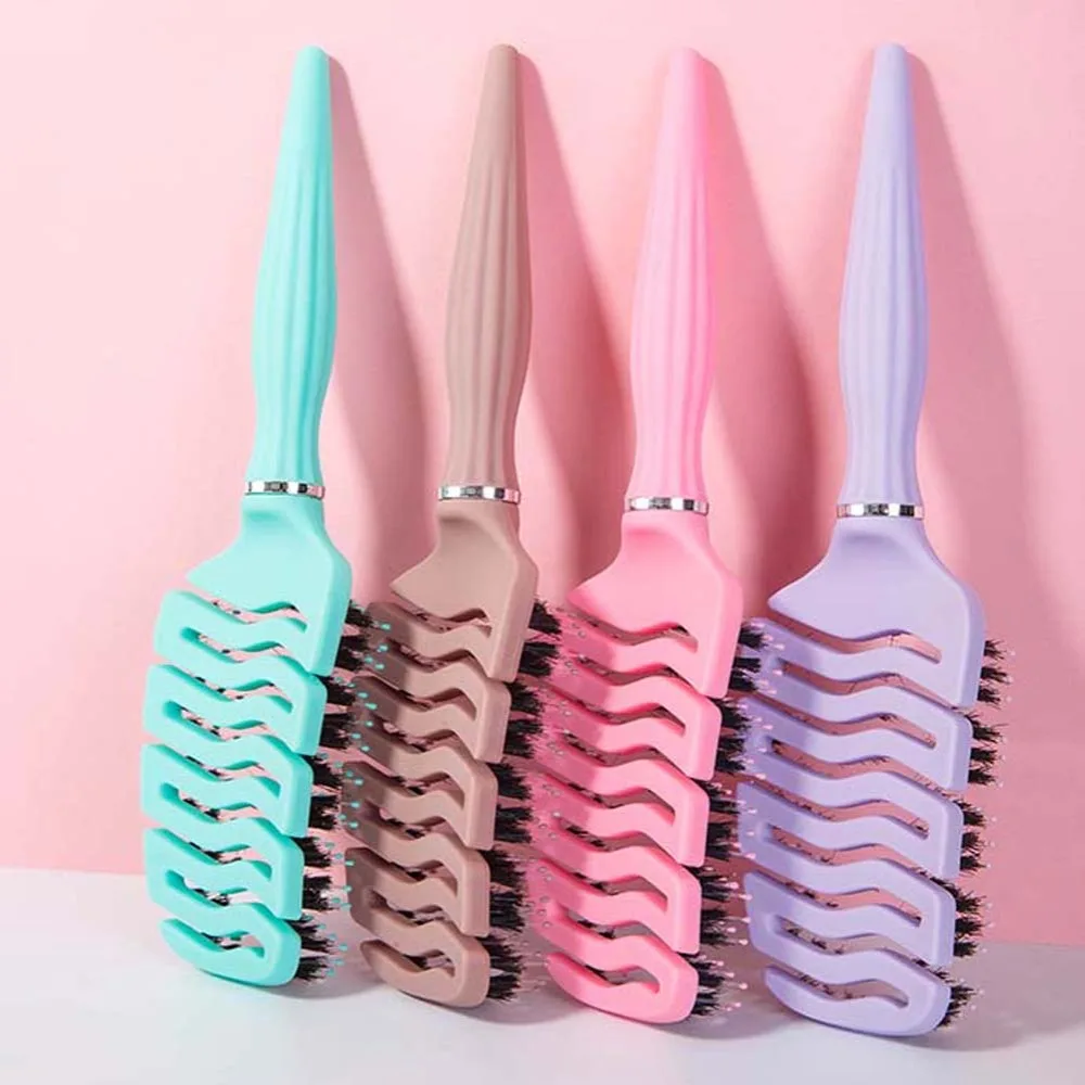 Hair Accessories Porcine Bristle Hair Comb Hair Styling Tool Hairdressing Porcine Bristle Hairbrush Scalp Massage